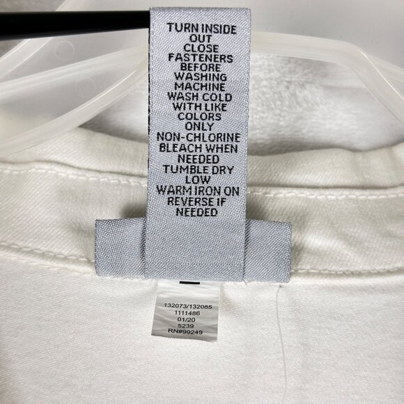 Catherines White Eyelet-Yoke Denim JacketSize 4X Feminine Western Boho NWT $75 - Picture 5 of 7